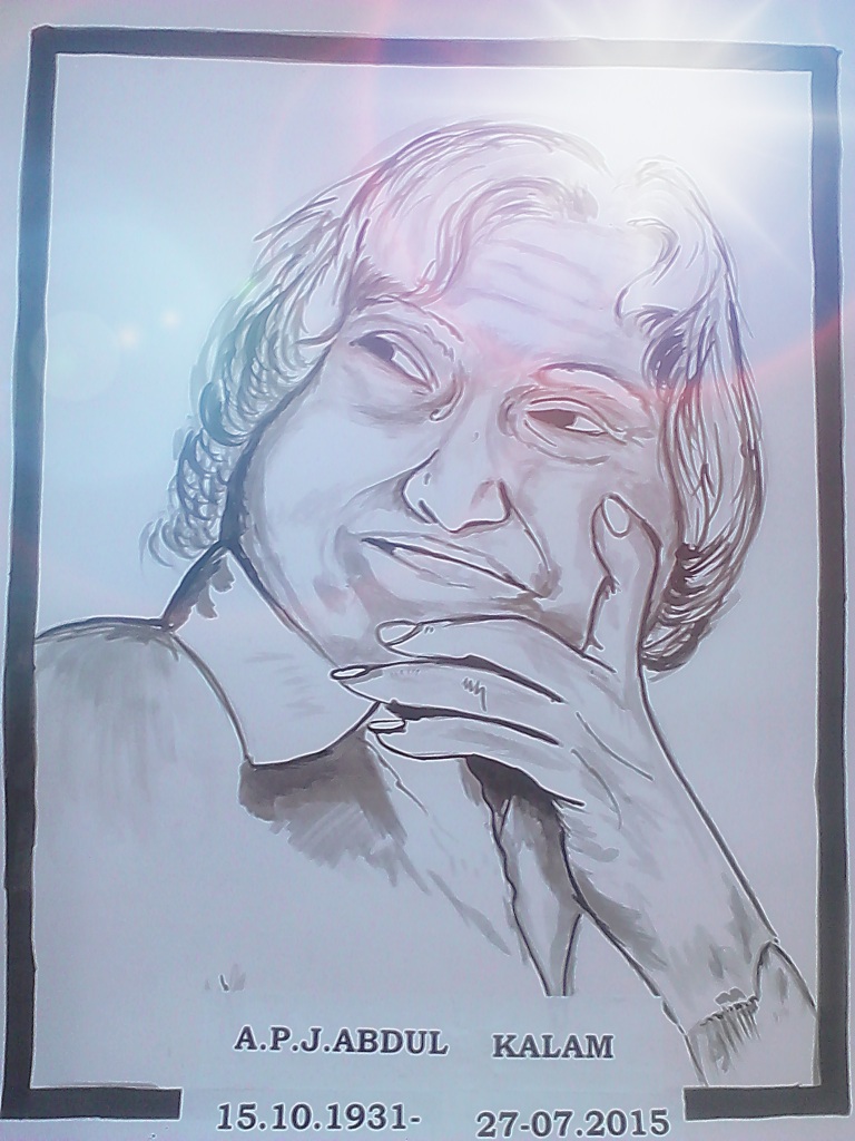 How to Draw APJ Abdul Kalam face / Very Easily Step By Step - YouTube